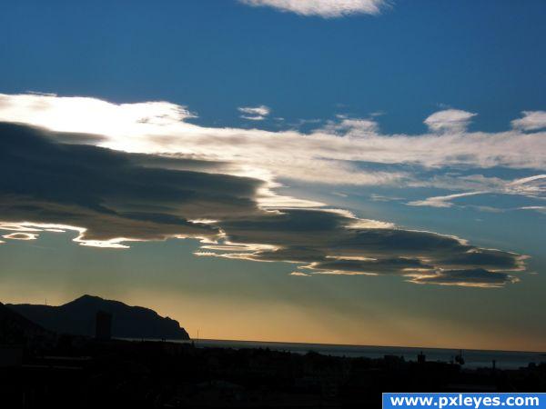 Coloured clouds